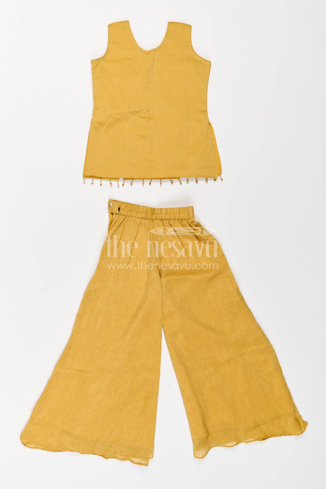 Sharara Dress for Girls in Yellow with an Occasion Ready Finish