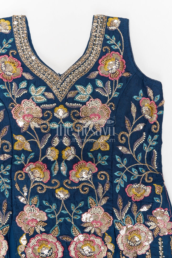 Girls Palazzo Set in Blue for Milestone Days