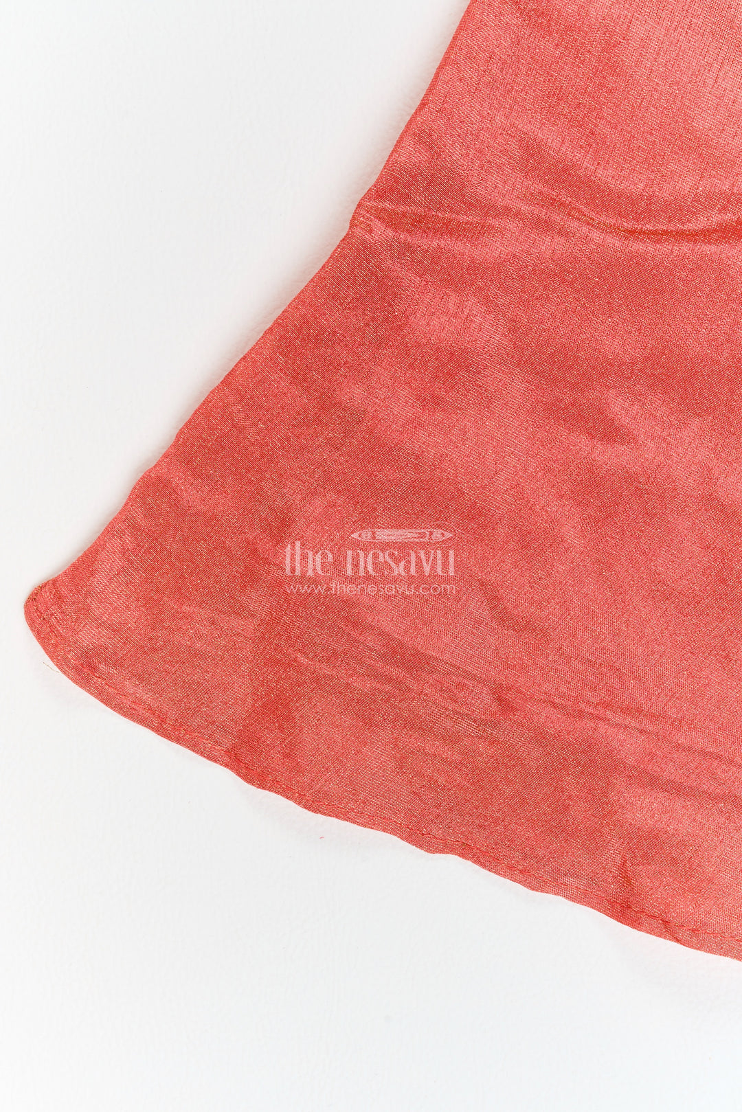 Girls Rust Orange Viscose Blend Silk Wavy Mirror Border Palazzo Set