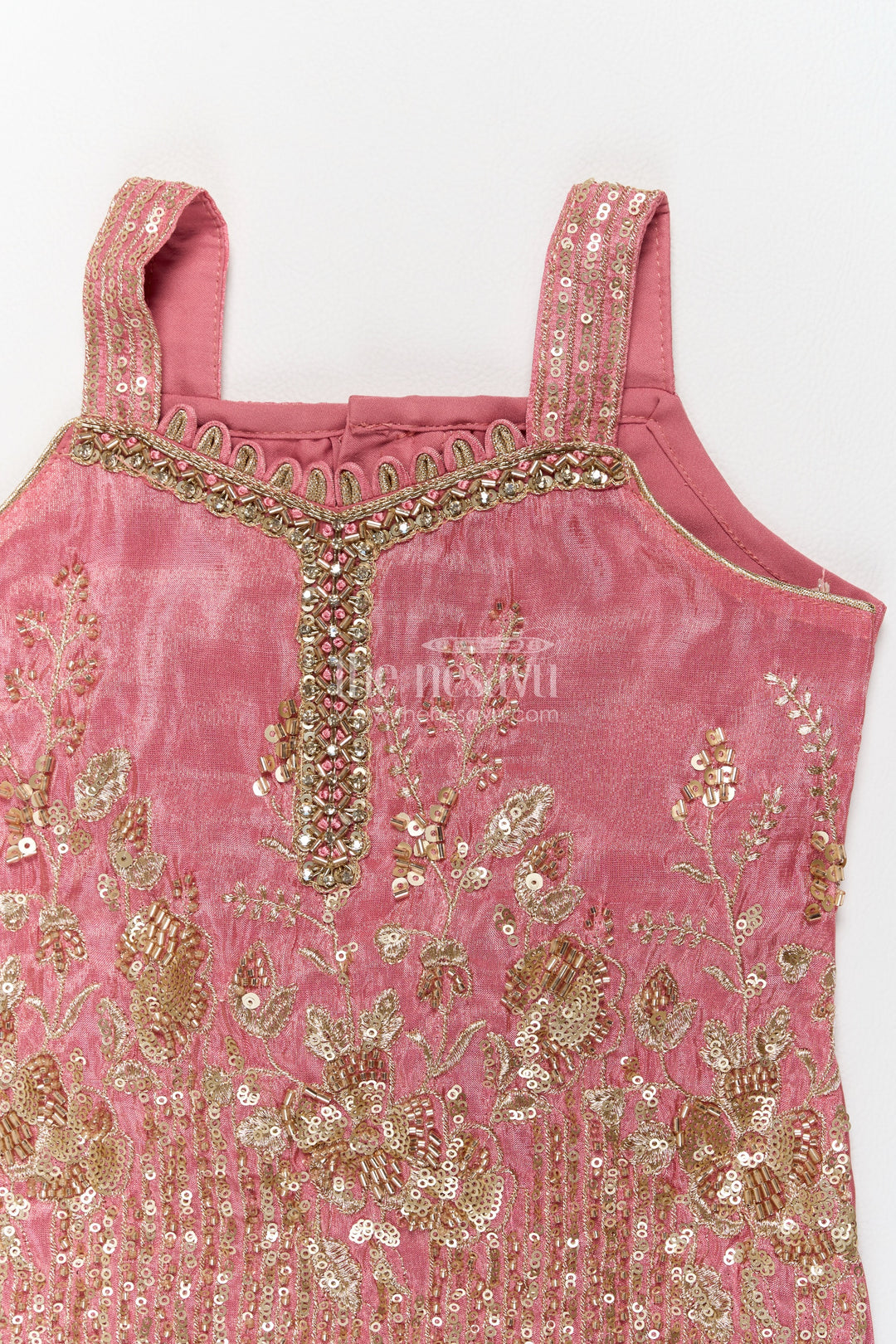 Girls Sharara Set in Pink for Special Functions