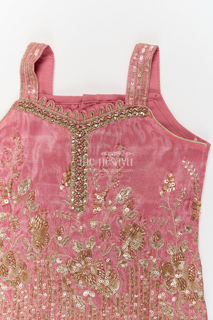 Girls Sharara Set in Pink for Special Functions