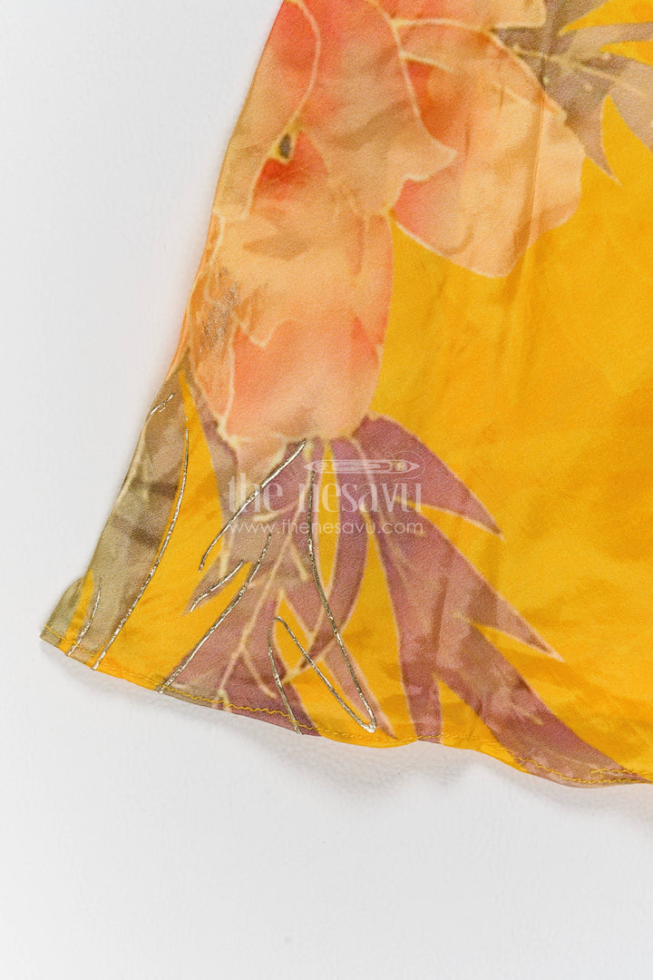 Girls Sharara Set in Yellow with Digital Print