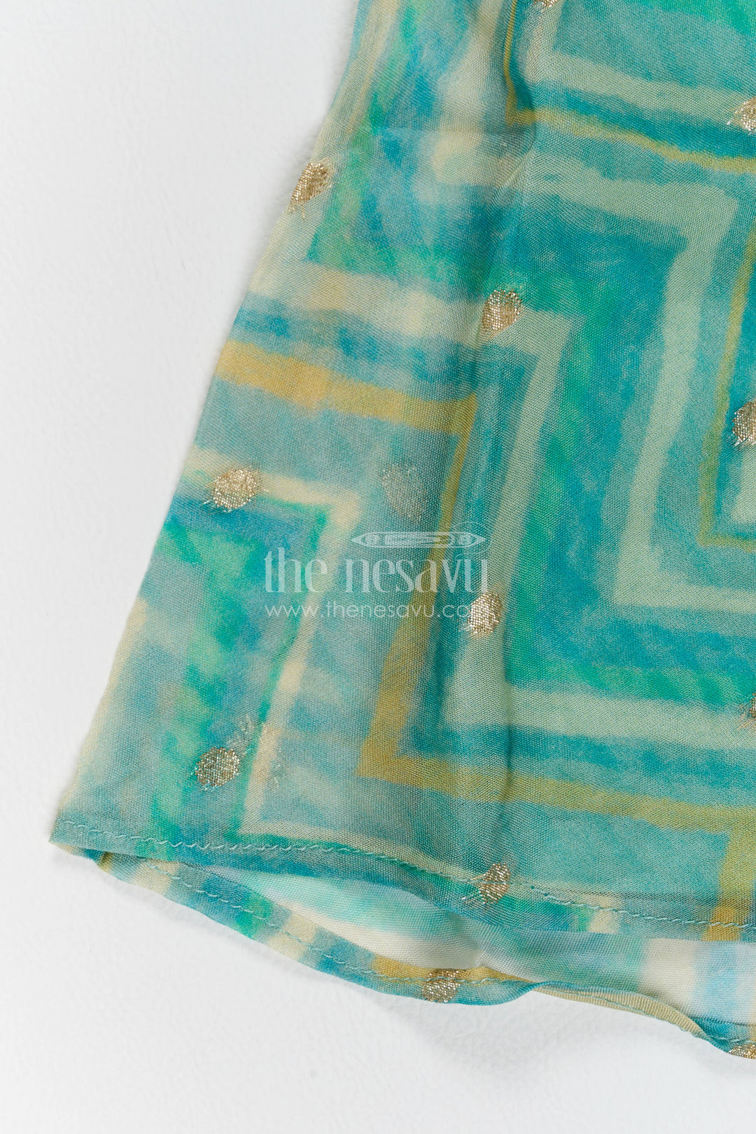 Girls Sharara Set in Turquoise with Digital Print