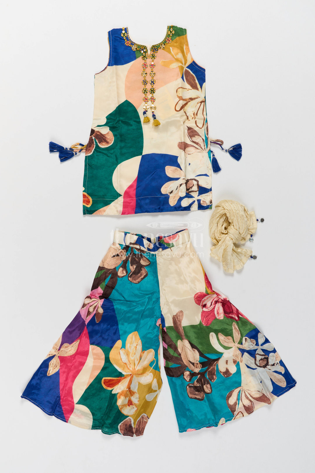 Sharara Dress for Girls with Digital Print for Festive Occasions