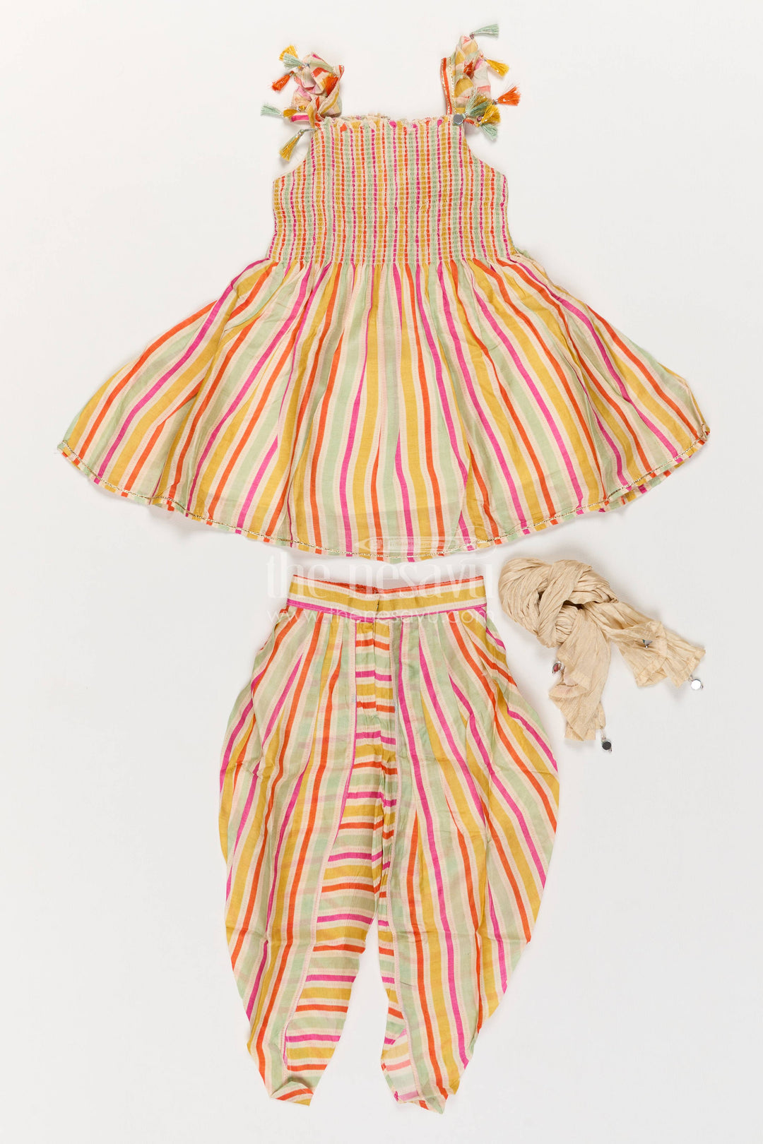 Indo Western Dhoti Set for Girls in Multicolor with an Occasion Ready
