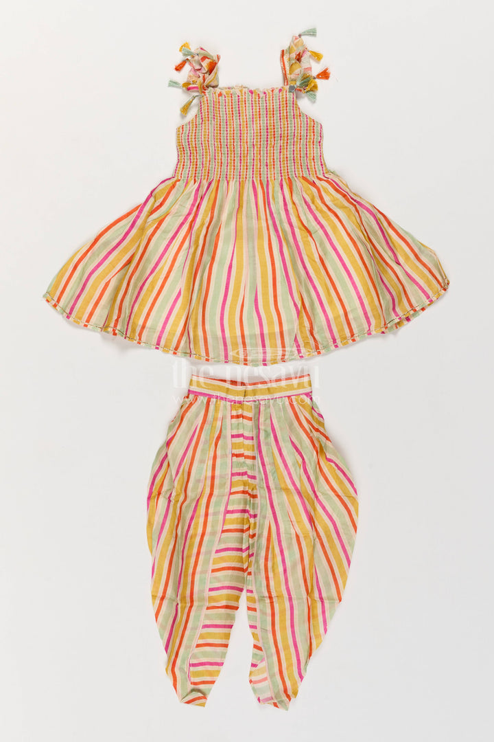 Indo Western Dhoti Set for Girls in Multicolor with an Occasion Ready