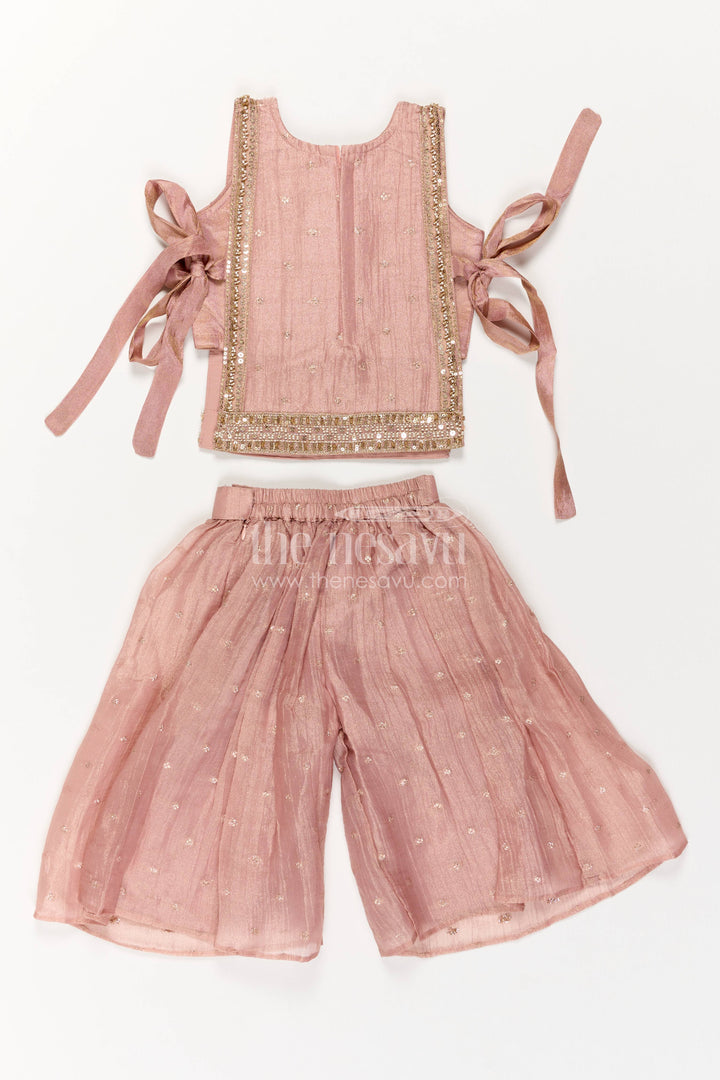 Girls Palazzo Set with Sequin Work for Weddings and Parties