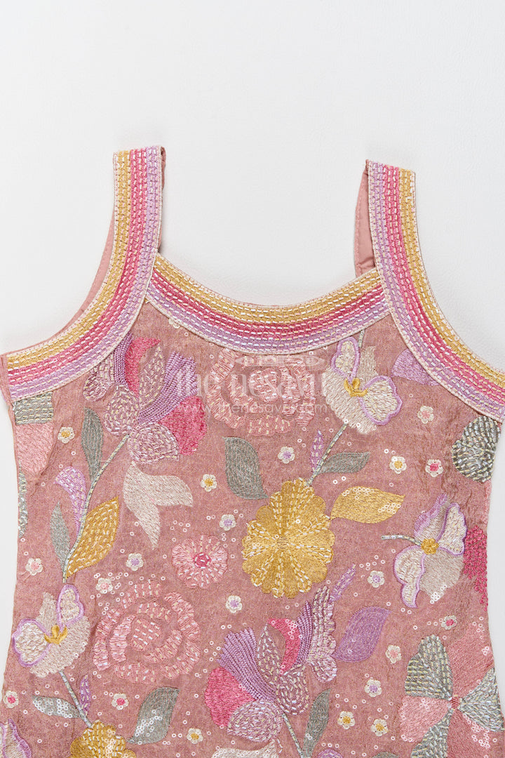 Girls Palazzo Set in Peach for Milestone Days