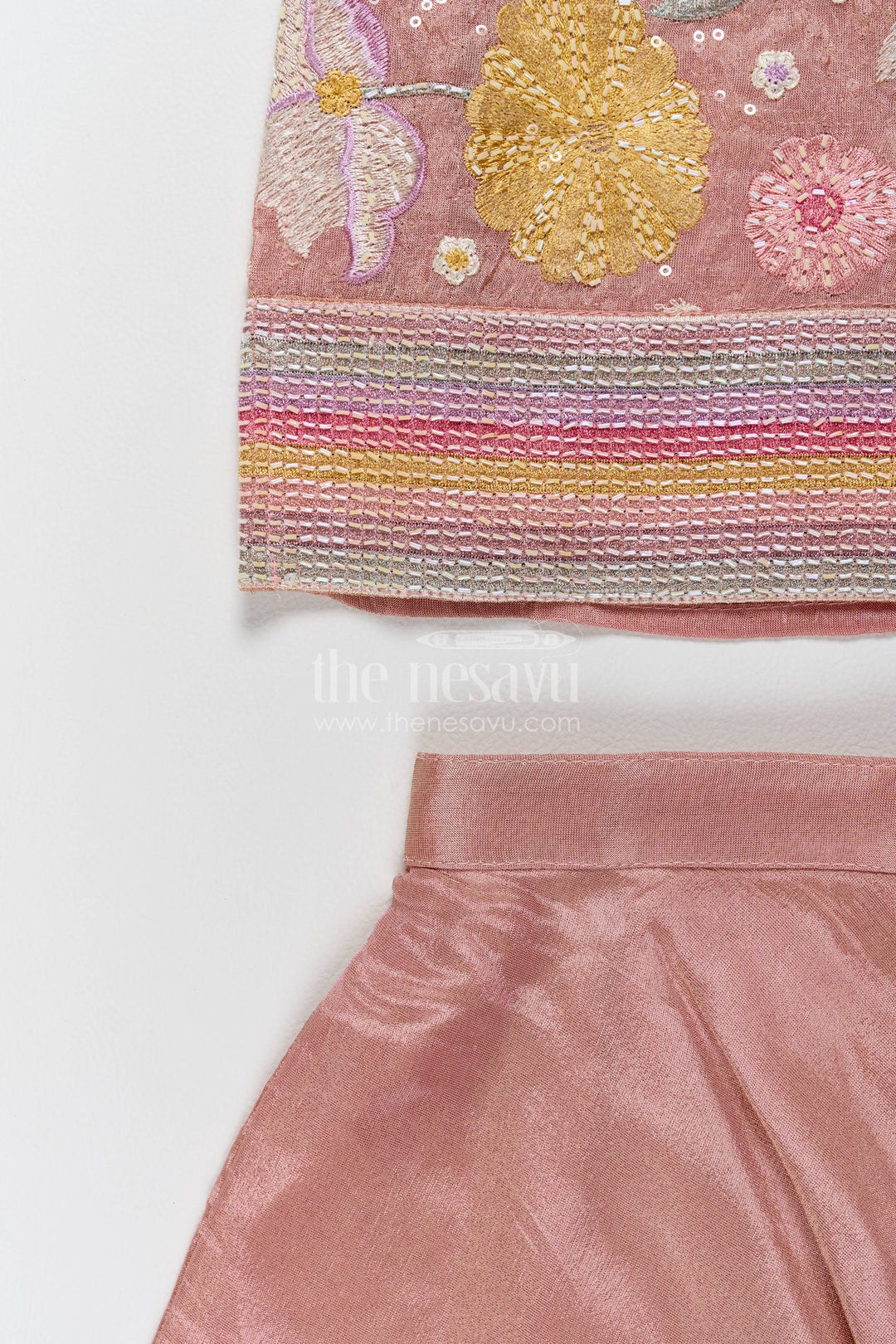 Girls Palazzo Set in Peach for Milestone Days