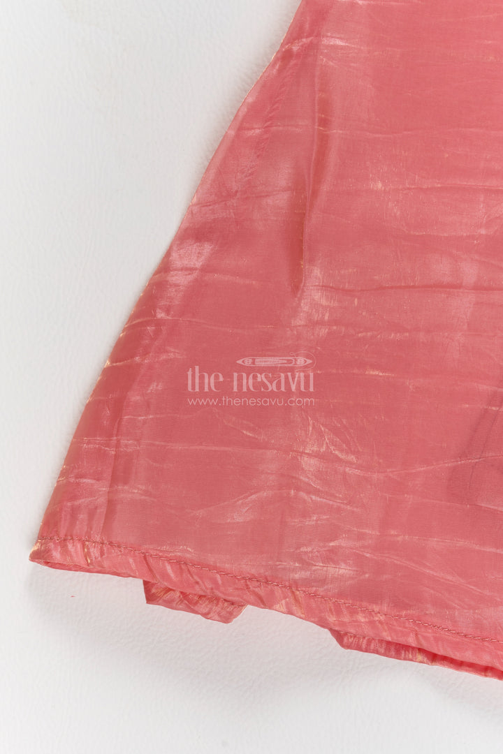 Girls Palazzo Set in Peach for Festive Gatherings