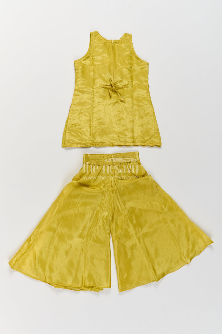Girls Sharara Set in Yellow for Portrait Days