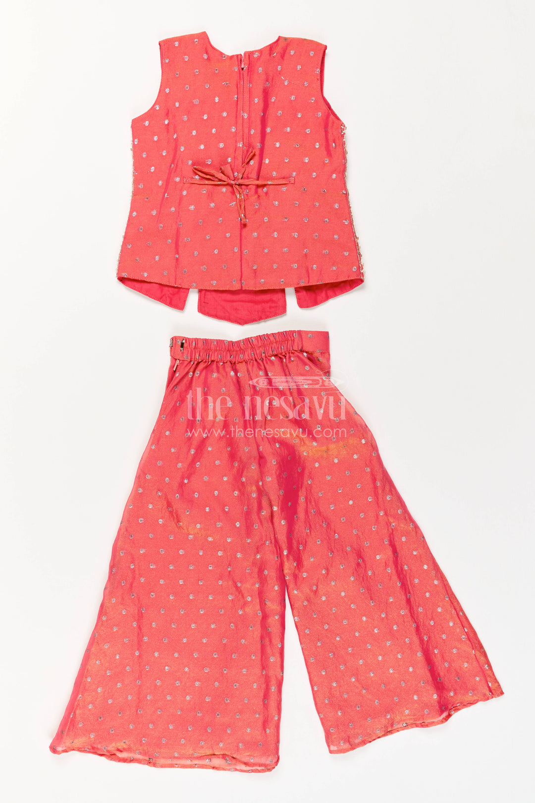 Sharara Dress for Girls in Peach with an Occasion Ready Finish