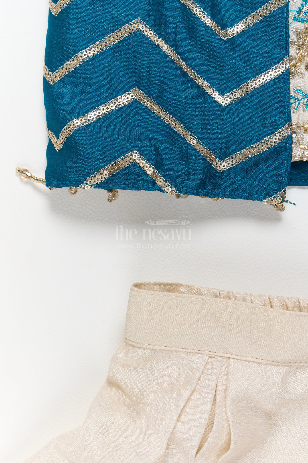Girls Palazzo Set in Blue for Celebrations and Photos