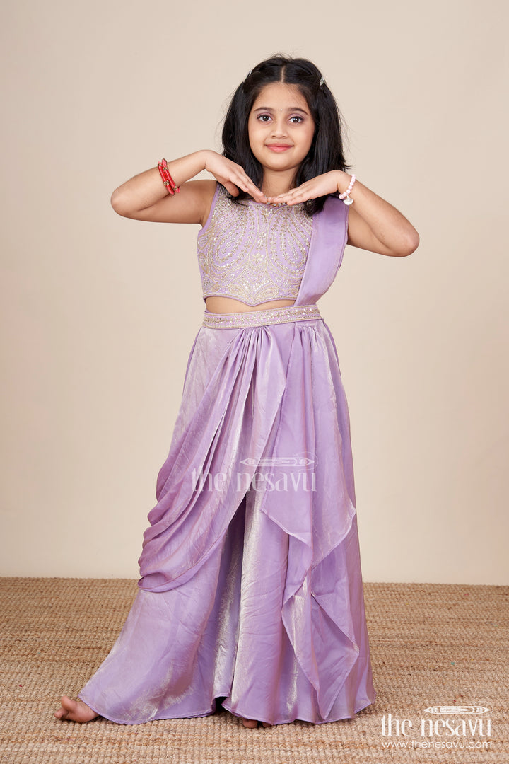 Designer Sharara Set with Organza Flair and Heavily Embroidered Yoke