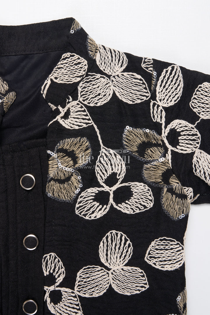 Girls Ethnic Co-Ord Set with Floral Embroidery Perfect for Modern Festive Looks