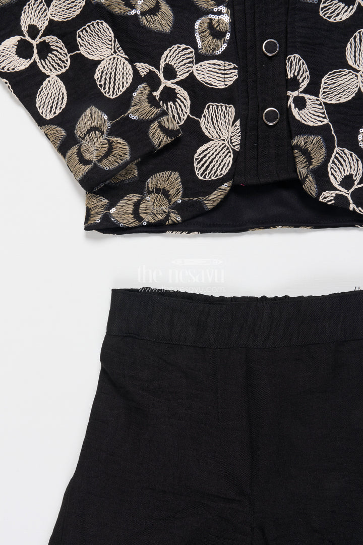 Girls Ethnic Co-Ord Set with Floral Embroidery Perfect for Modern Festive Looks
