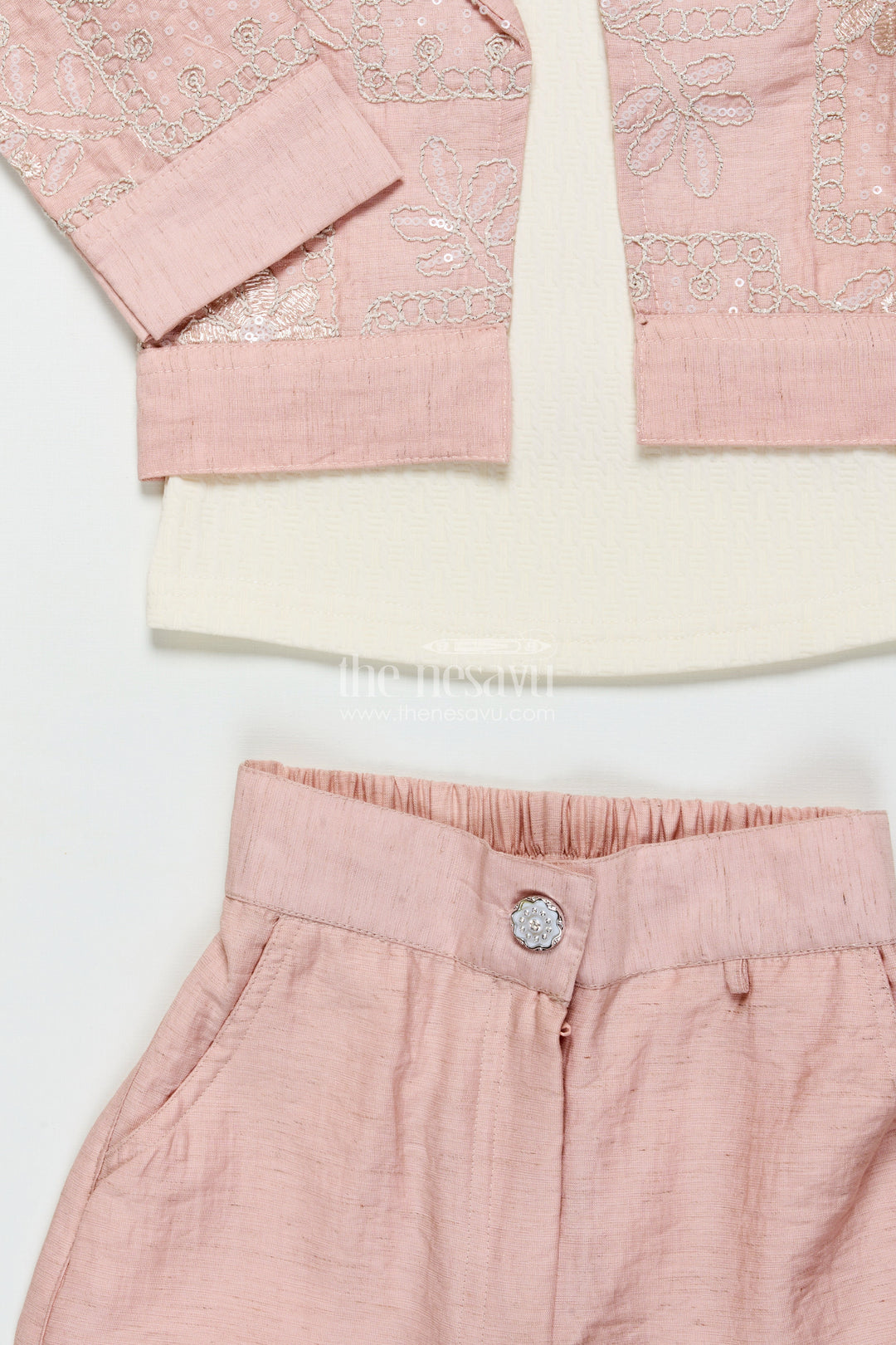 Girls Embroidered Co-Ord Set for Festive and Family Occasions