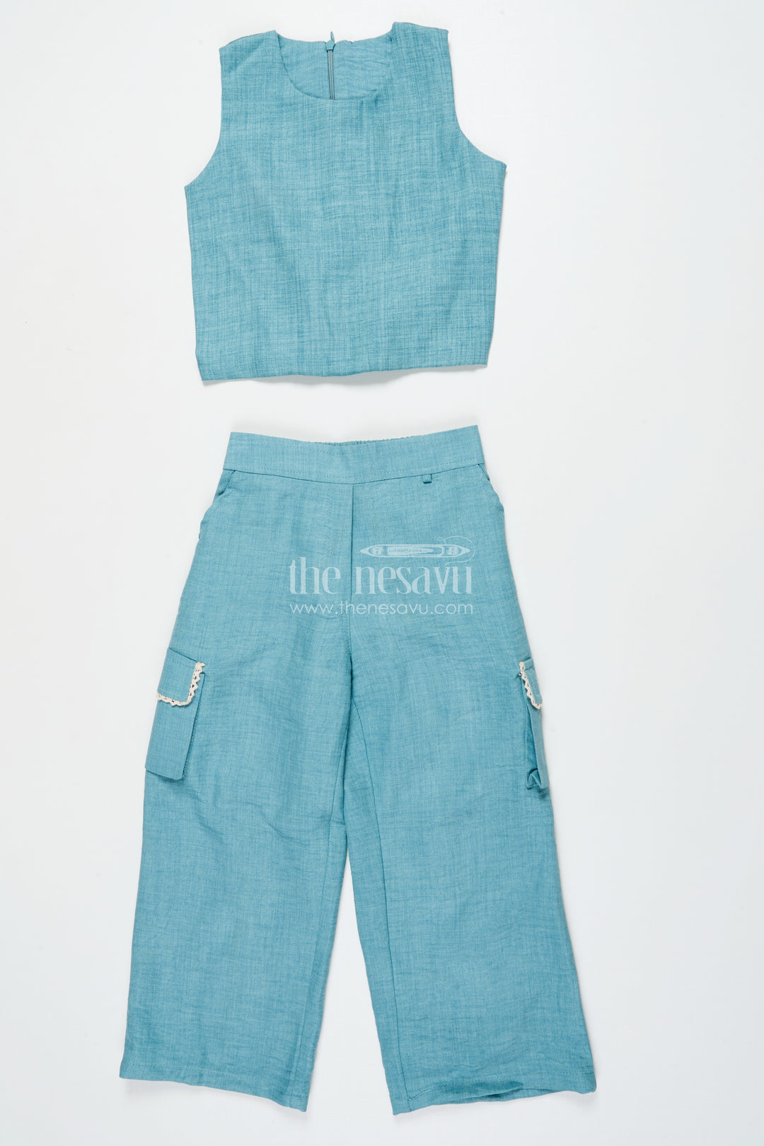 Girls Co-Ord Set with Thread Embroidery for Festive Events and School Programs