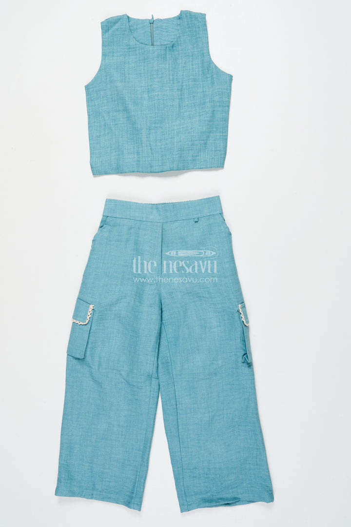 Girls Co-Ord Set with Thread Embroidery for Festive Events and School Programs