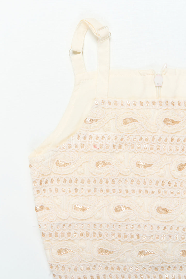 Girls Festive Co-Ord Set with Thread Embroidery for Cultural Occasions