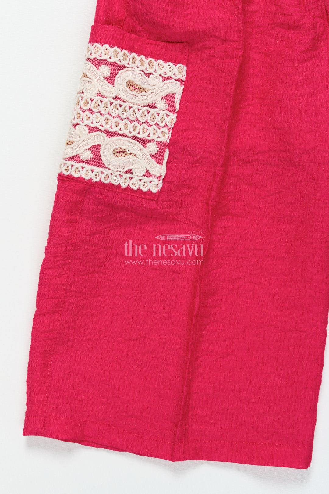 Toddler Girls Co-Ord Set with Thread Embroidery for Festive Occasions
