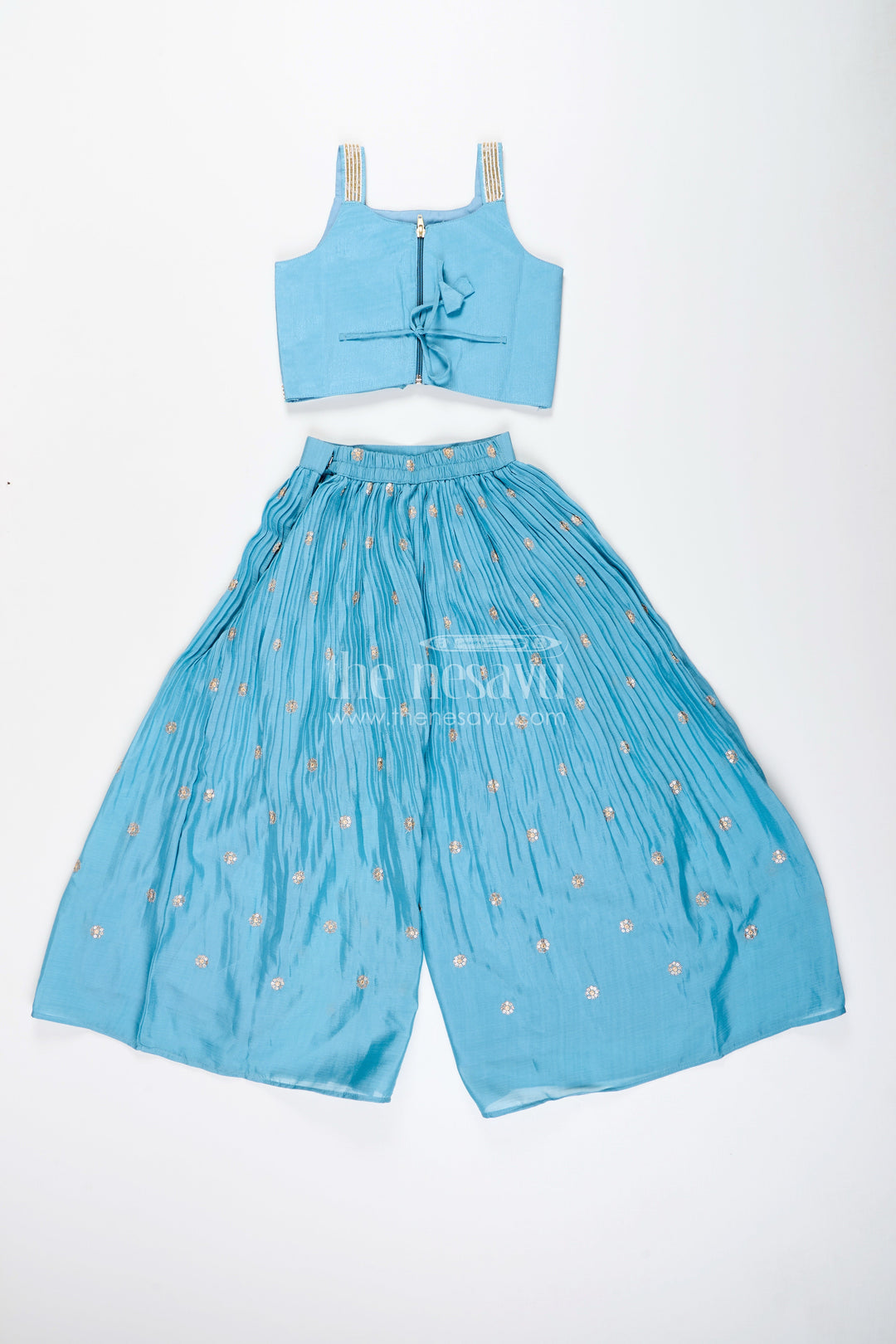 Girls sharara set with thread embroidery for weddings and mehendi events
