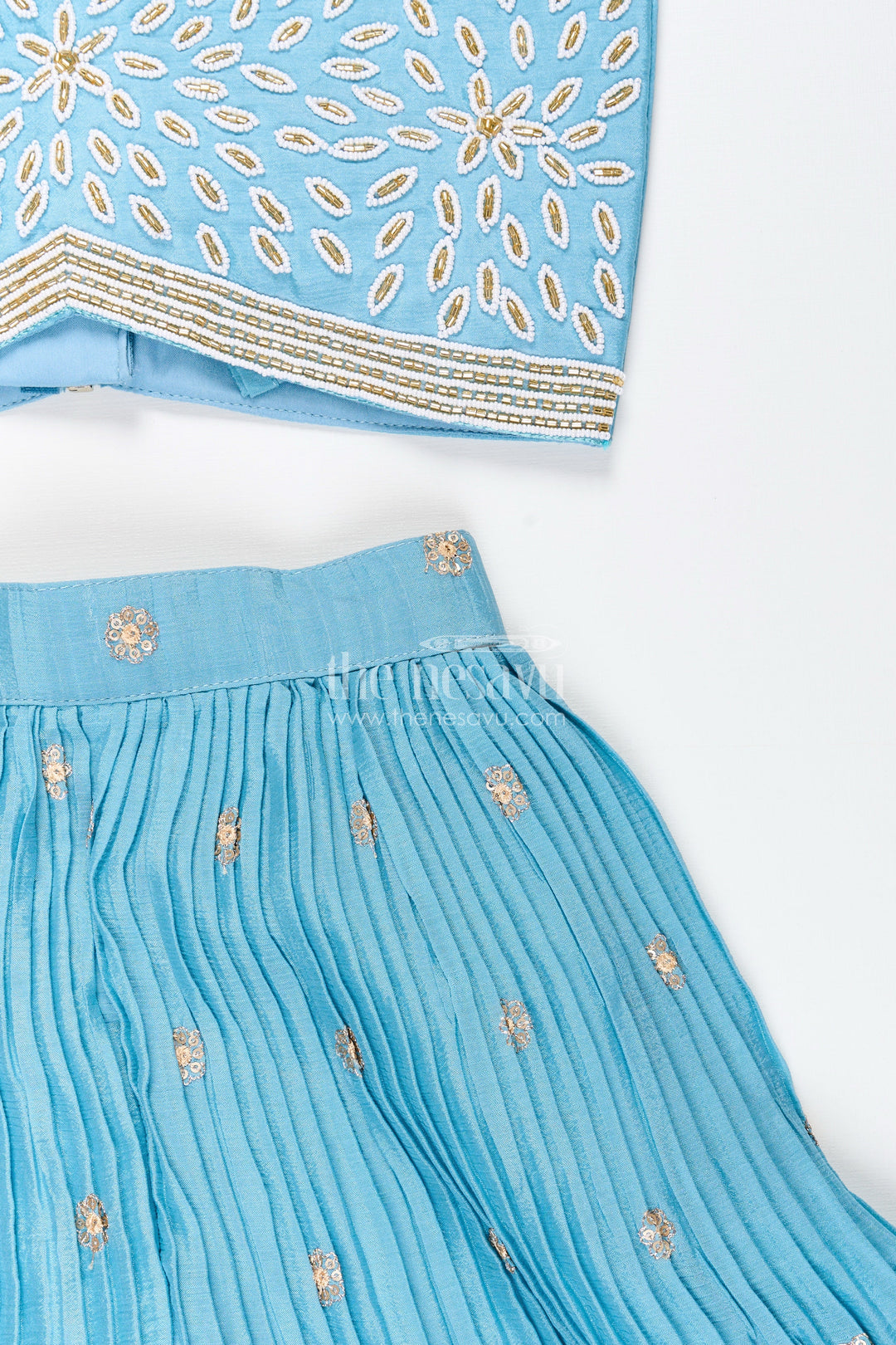 Girls sharara set with thread embroidery for weddings and mehendi events
