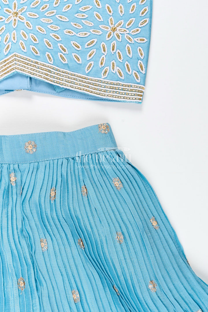 Girls sharara set with thread embroidery for weddings and mehendi events