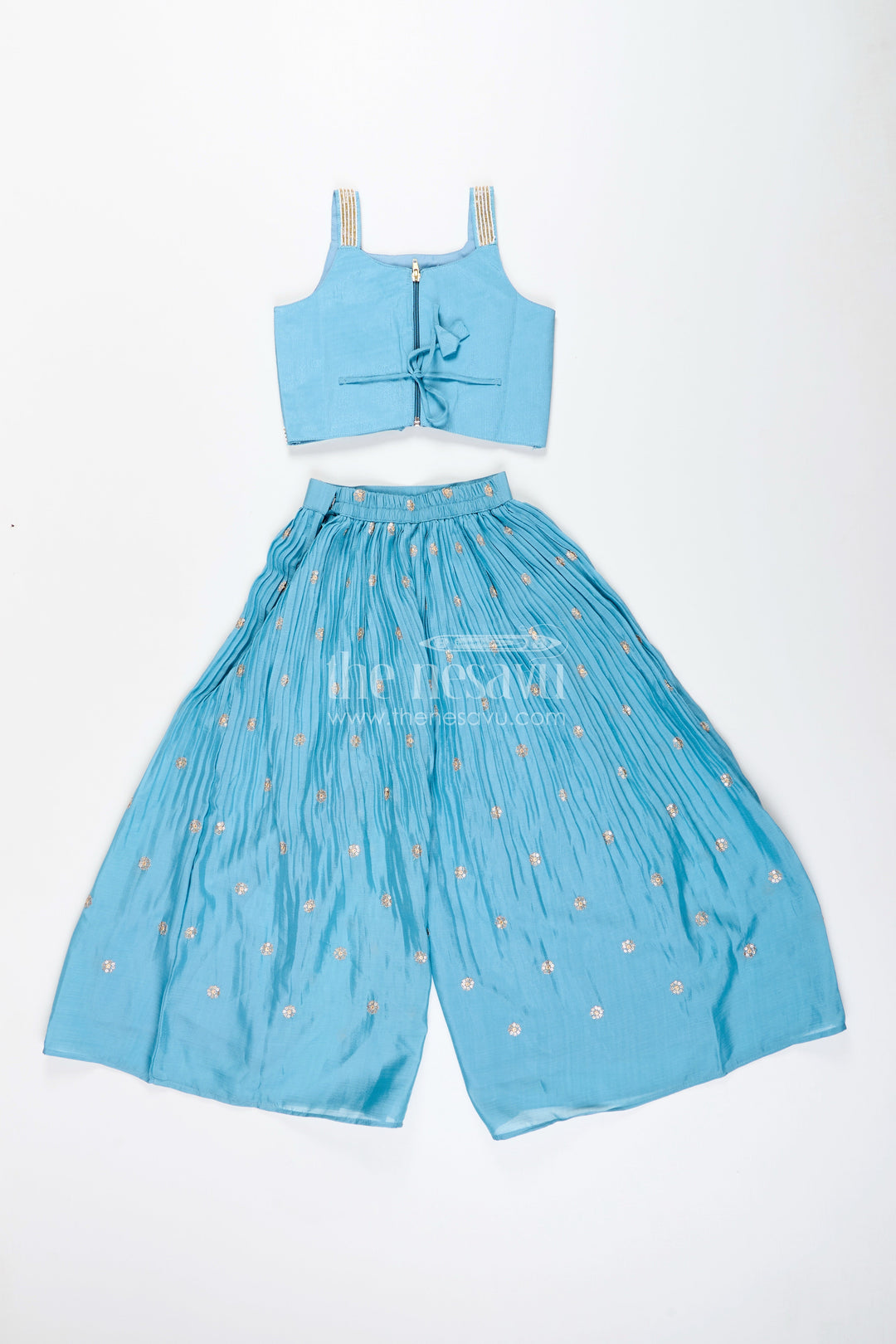 Girls sharara set with thread embroidery for weddings and mehendi events