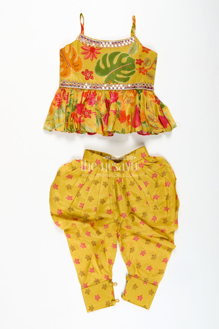 Girls Ethnic Suit With Dupatta Festive Kurti Set