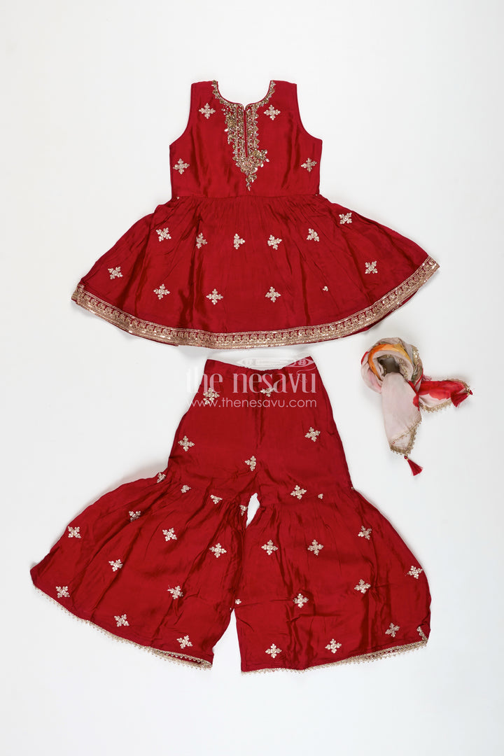 Sharara Dress For Girls Wedding Wear With Dupatta