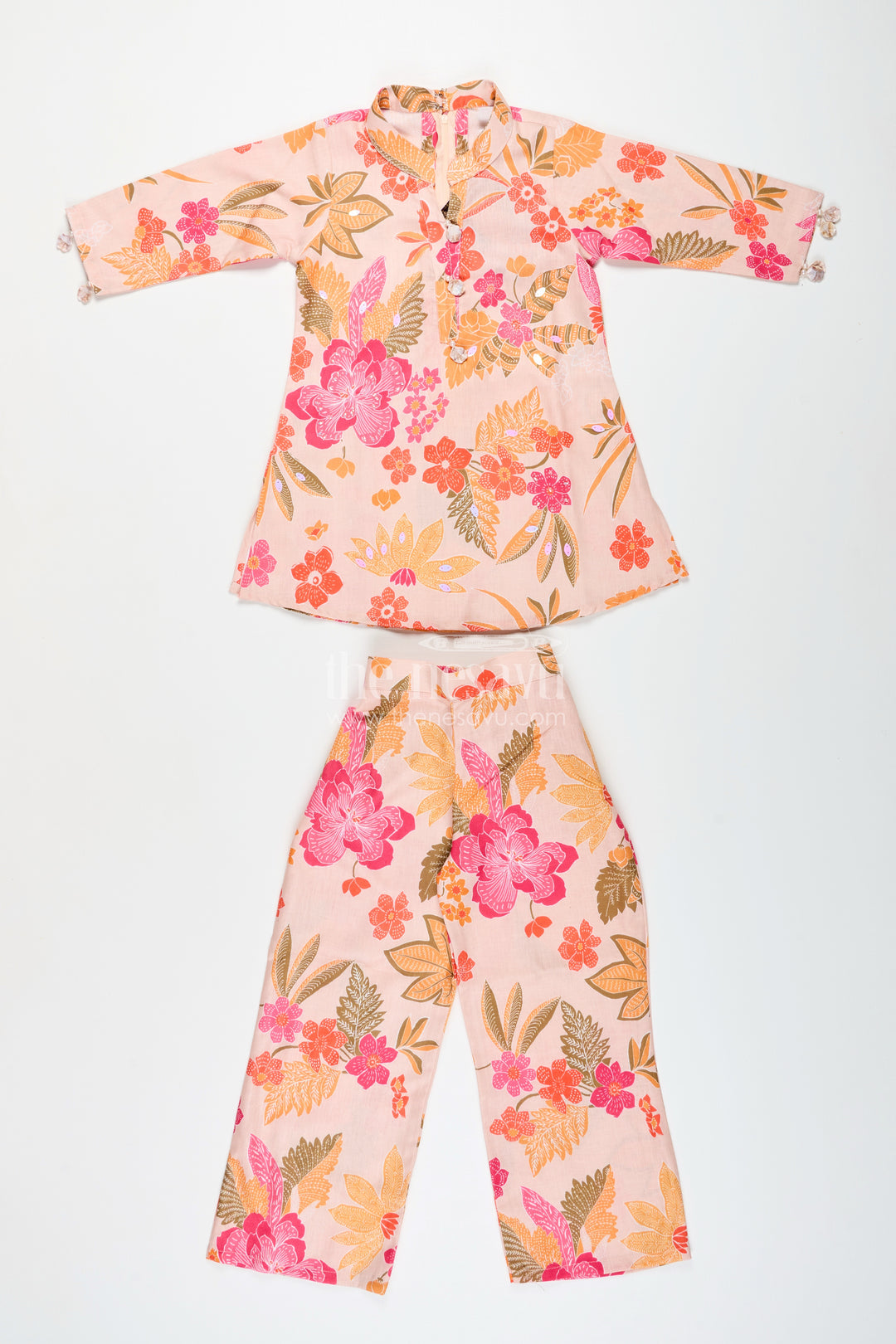 Girls printed sharara set in soft cotton for summer ethnic wear
