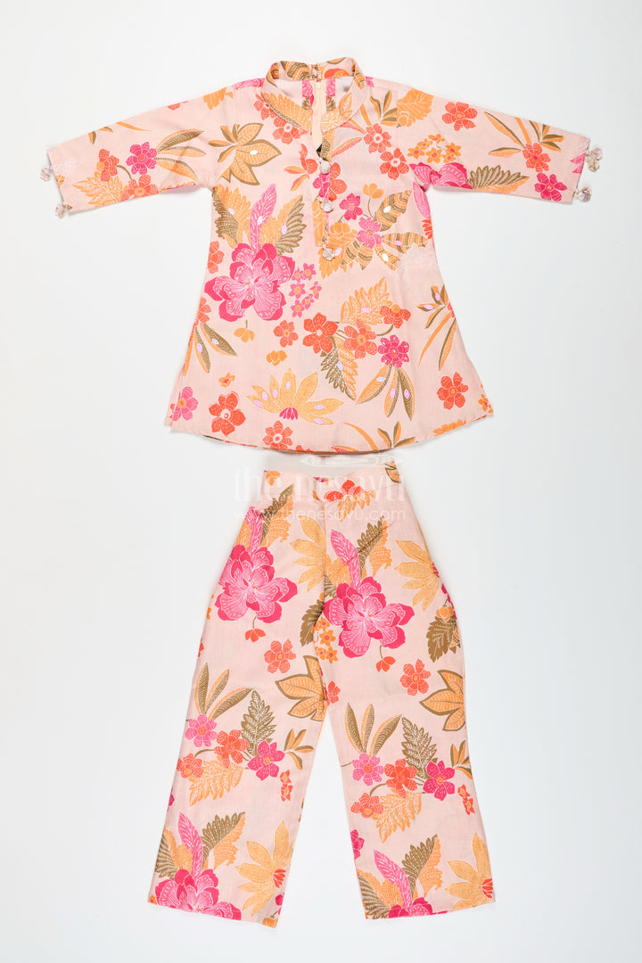 Girls printed sharara set in soft cotton for summer ethnic wear