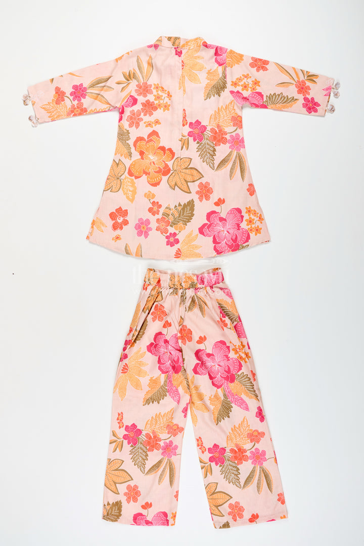 Girls printed sharara set in soft cotton for summer ethnic wear