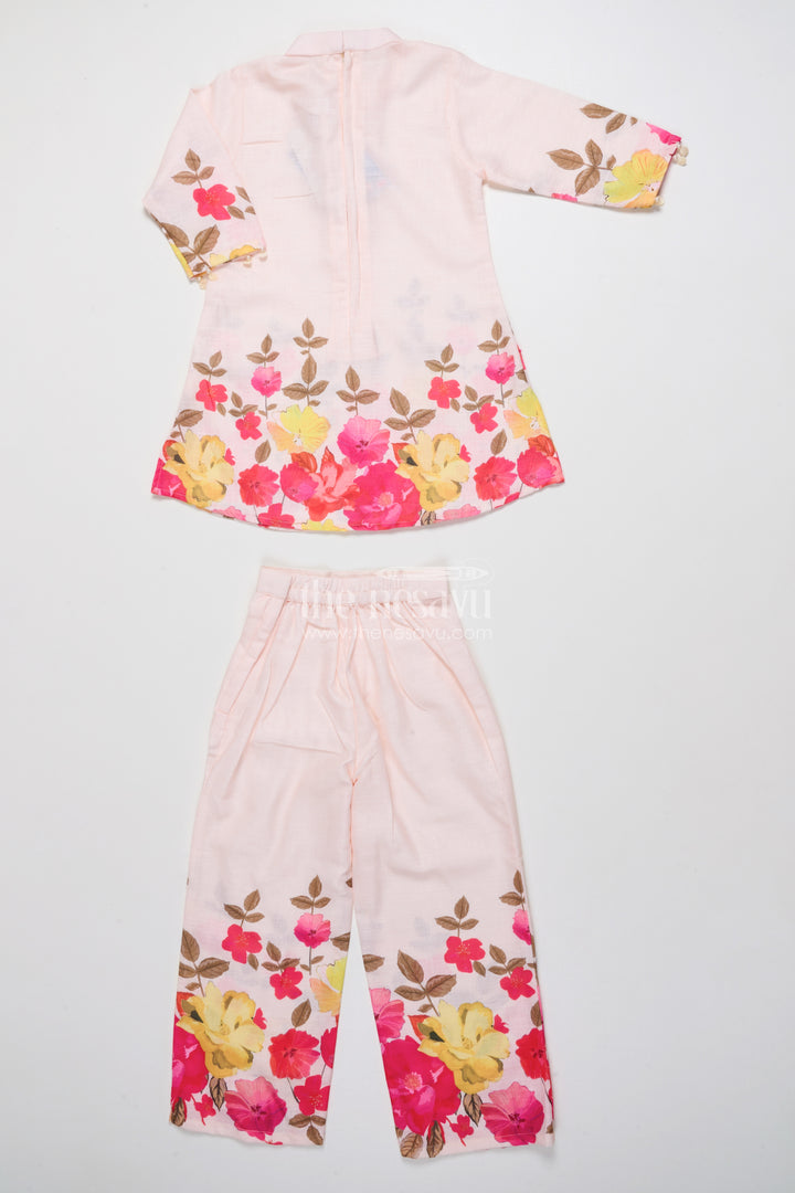 Girls Co-Ord Set with Floral Digital Print A Comfy Festive Pick for All Occasions
