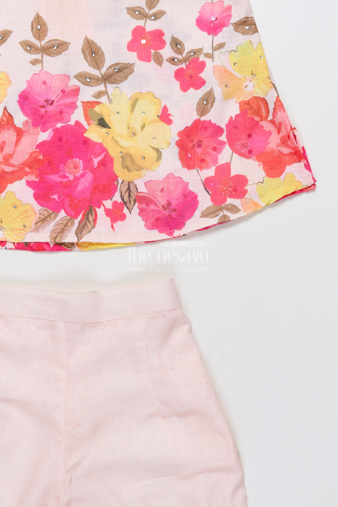 Girls Co-Ord Set with Floral Digital Print A Comfy Festive Pick for All Occasions