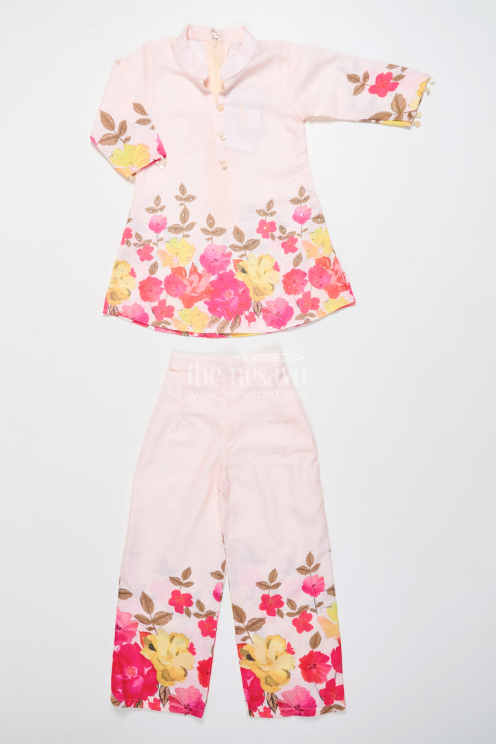 Girls Co-Ord Set with Floral Digital Print A Comfy Festive Pick for All Occasions