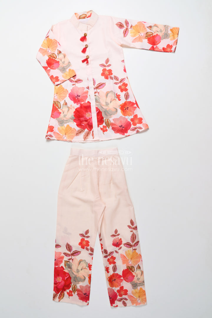 271.Foral Cotton Sharara Set for Girls for Ethnic School Events