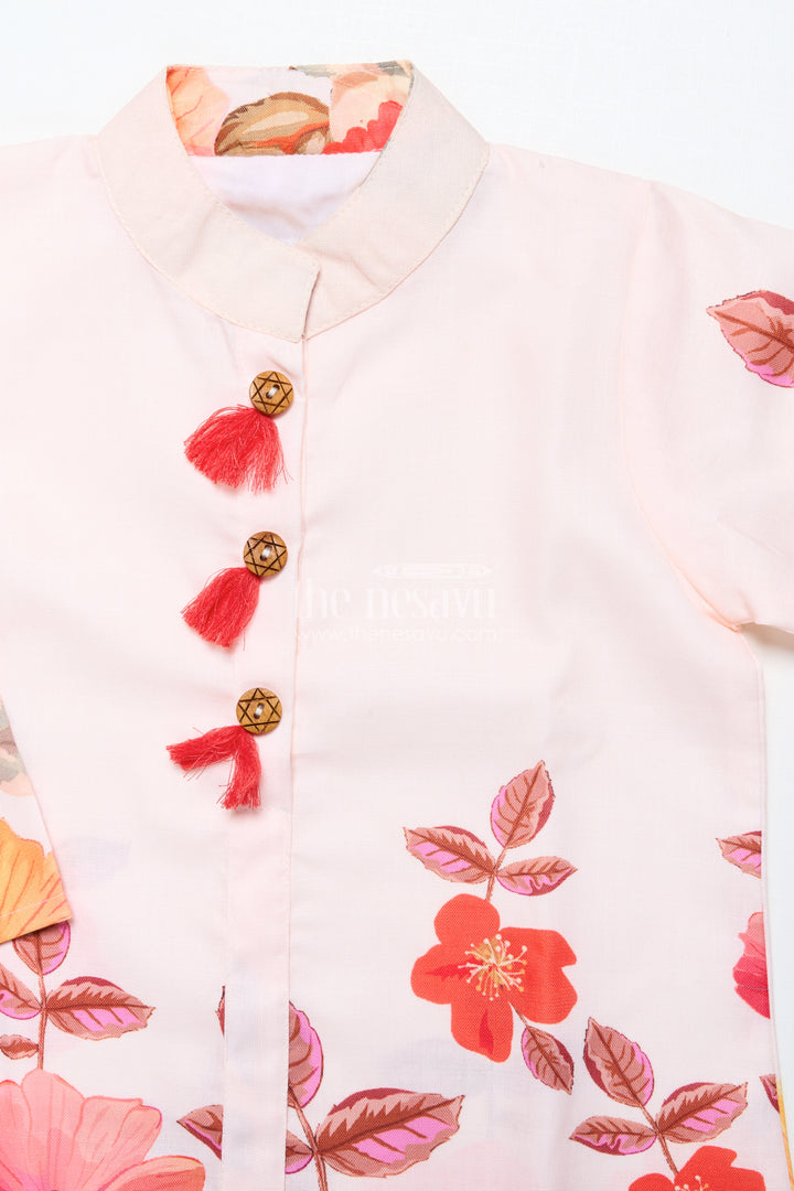 271.Foral Cotton Sharara Set for Girls for Ethnic School Events