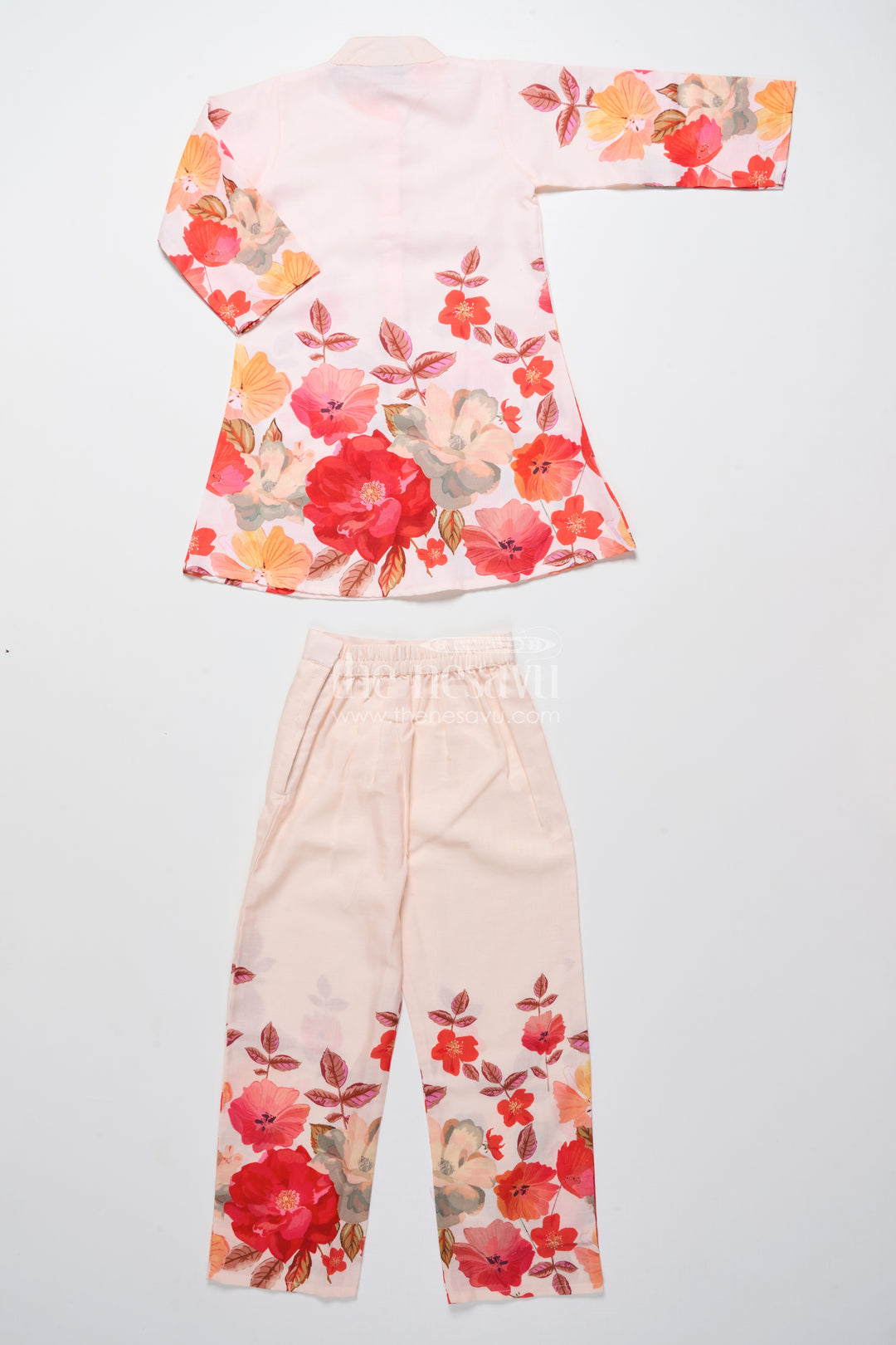 271.Foral Cotton Sharara Set for Girls for Ethnic School Events