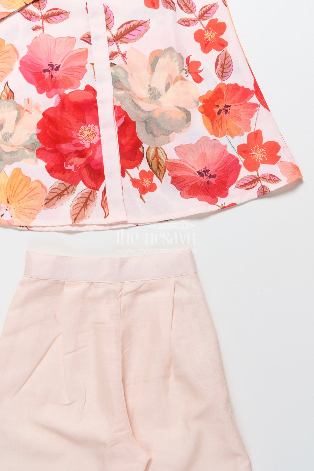 271.Foral Cotton Sharara Set for Girls for Ethnic School Events