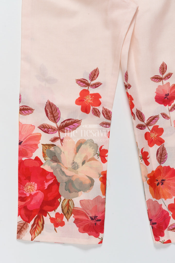 271.Foral Cotton Sharara Set for Girls for Ethnic School Events