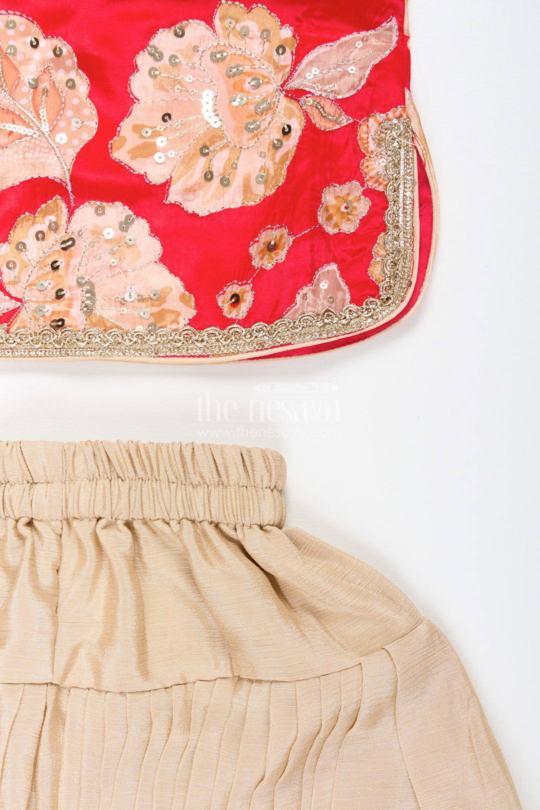 Designer dhoti set with embroidered kurta – ethnic wear for little girls