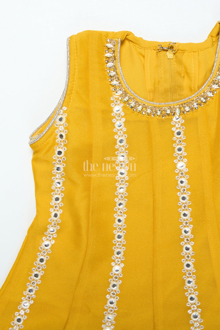 Embroidered Girls Sharara Set with Dupatta Perfect for Wedding and Festive Celebrations