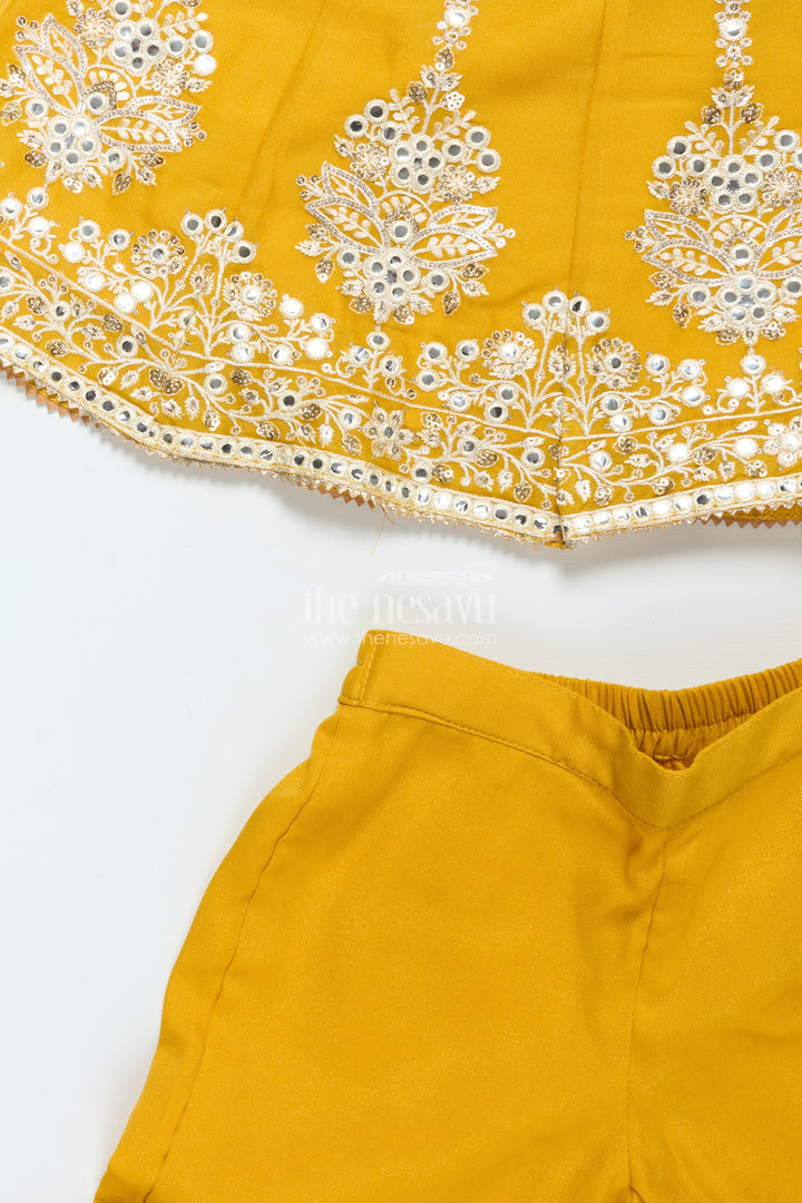 Embroidered Girls Sharara Set with Dupatta Perfect for Wedding and Festive Celebrations