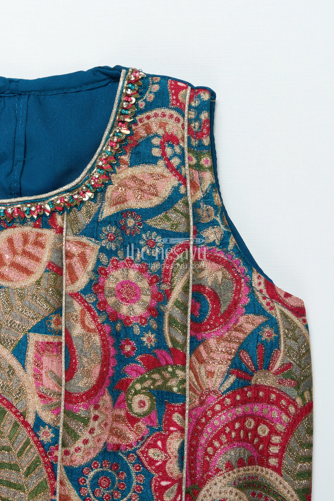 Girls Embroidered Sharara Set for School Ethnic Day and Traditional Events