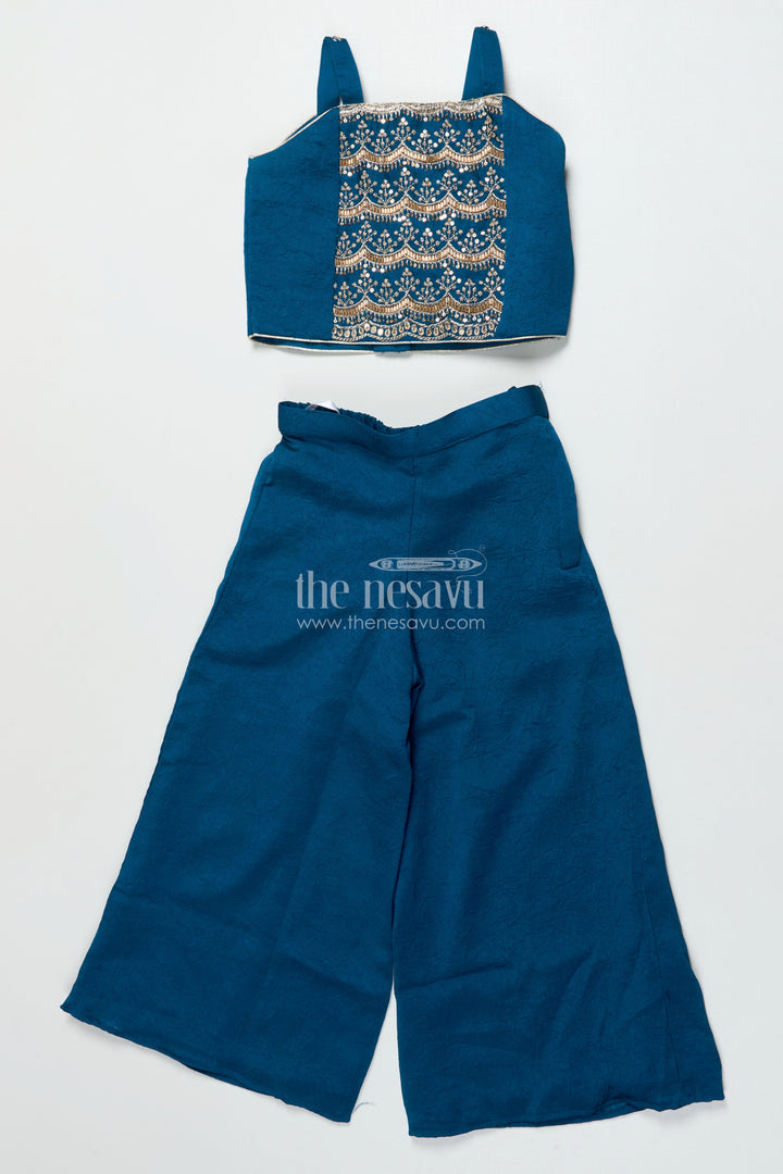 Girls Sharara and Shrug Set with Embroidery for Festive Family Functions