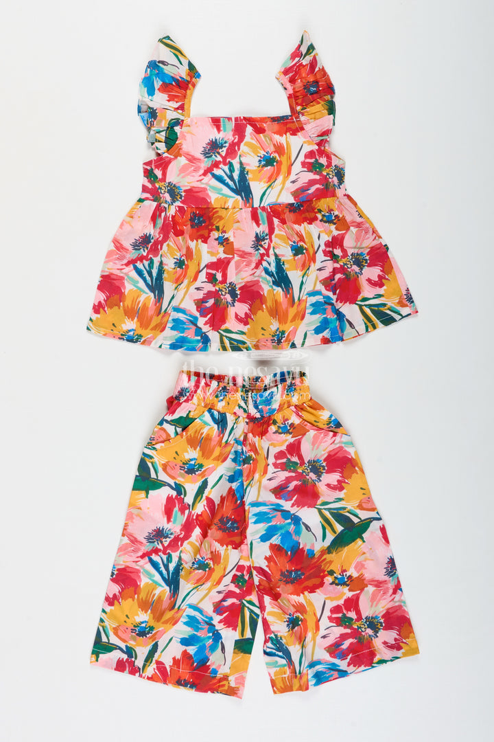 Printed Palazzo Set For Baby Girls Casual Occasions