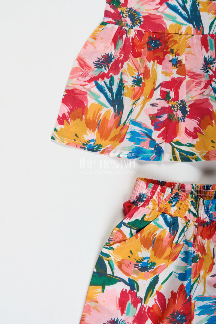 Printed Palazzo Set For Baby Girls Casual Occasions