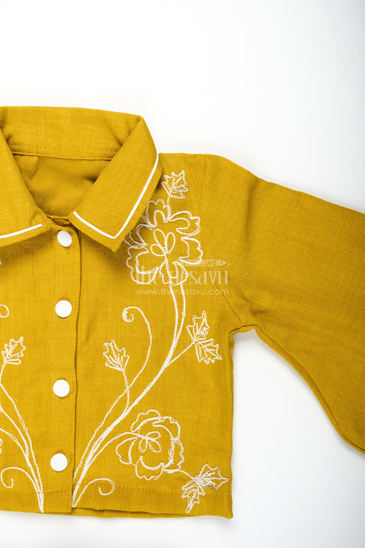 Girls embroidered plazo set for festive school events and family functions